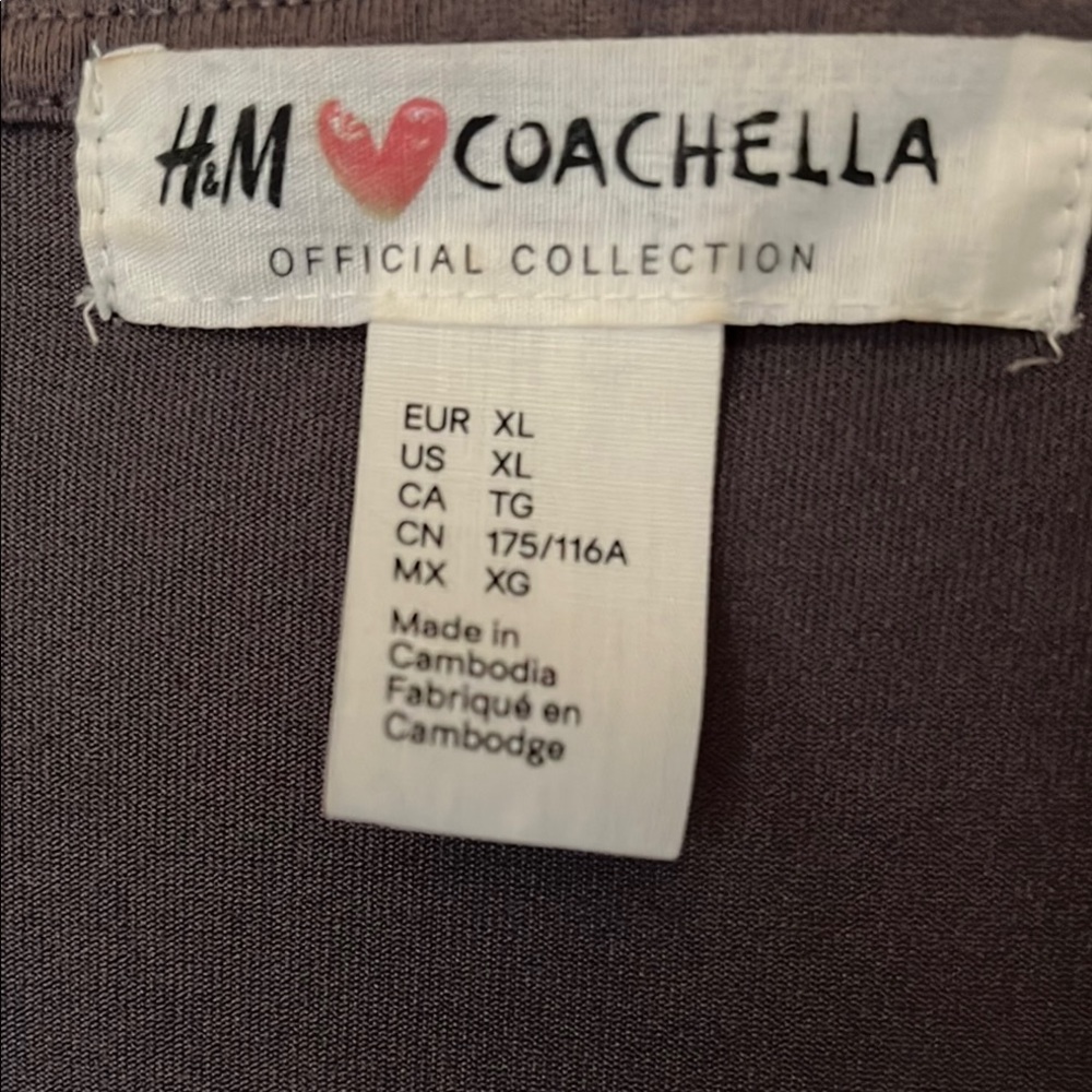H&M ❤️ Coachella size XL Silver metallic hooded Jacket , pockets - Picture 6 of 16
